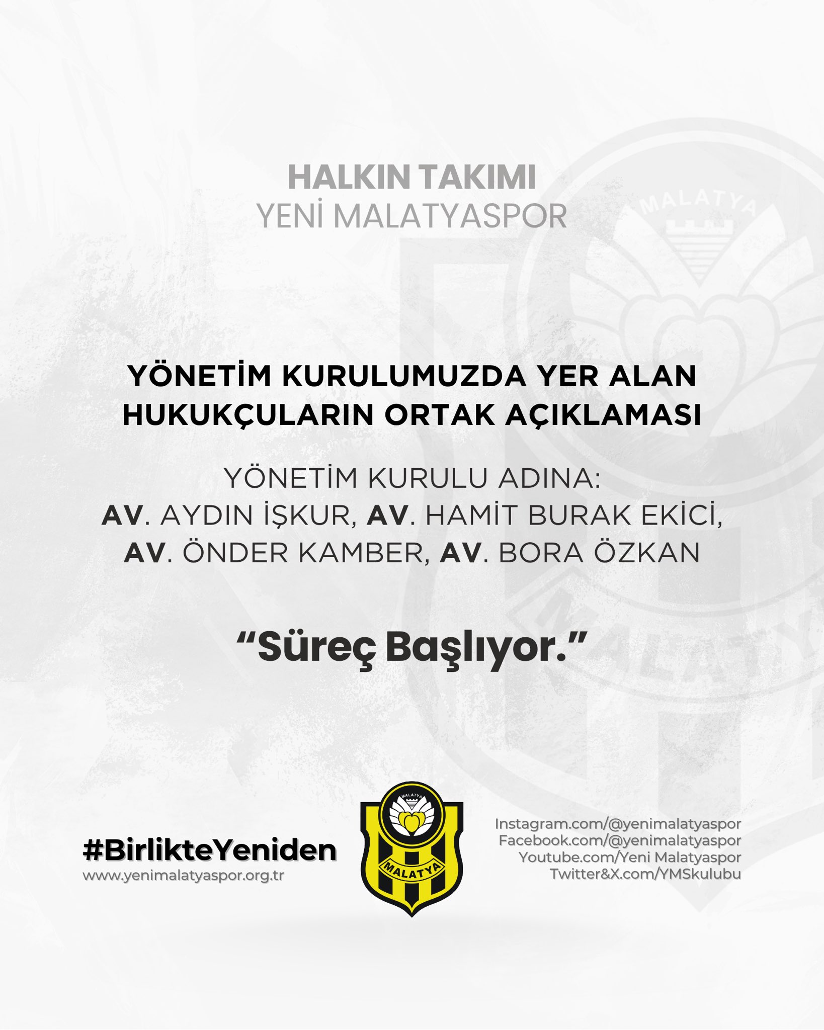 Yeni Malatyaspor Eski Yönetimine Suç Duyurusu