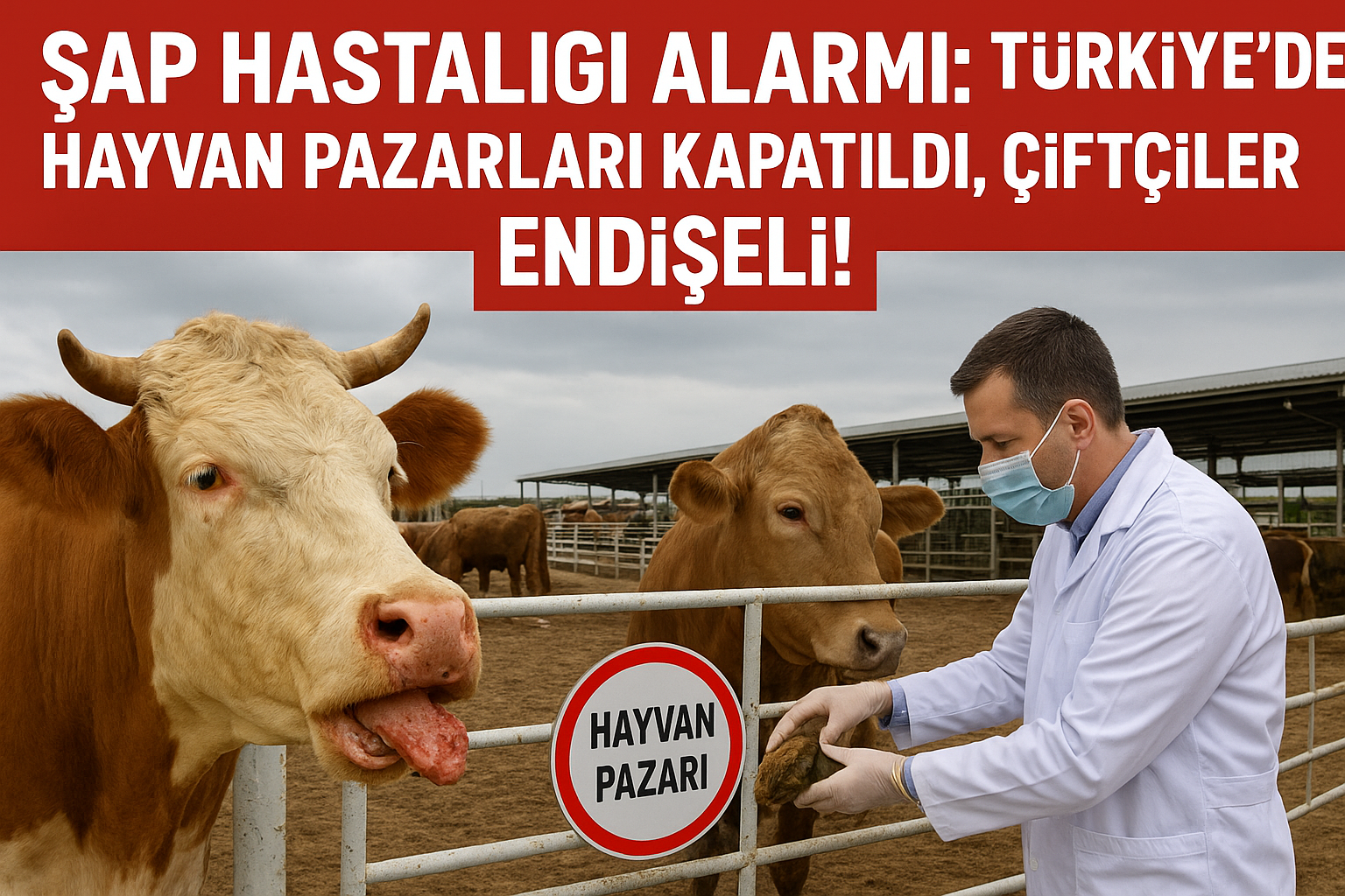 Şap Hastalığı Alarmı: Türkiye’de Hayvan Pazarları Kapatıldı, Çiftçiler Endişeli!
